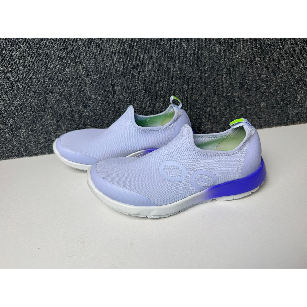 Oofos OOmg Low Eezee Recovery Shoe Lavender Purple Mesh Slip On Size 6.5 EUC